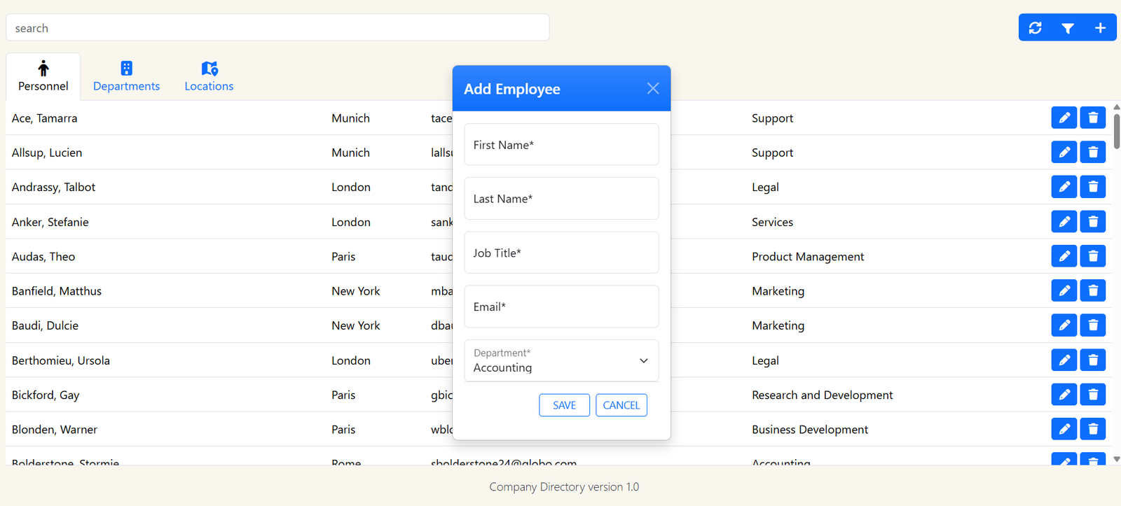 add employees
